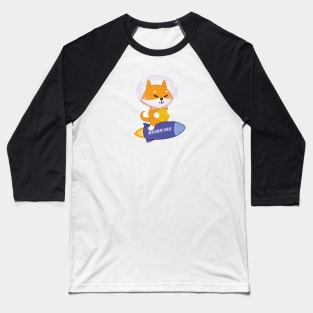 Shiba Inu on The Rocket Baseball T-Shirt